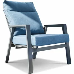 Loungemöbel Set Deluxe Alu 5 tlg. blau