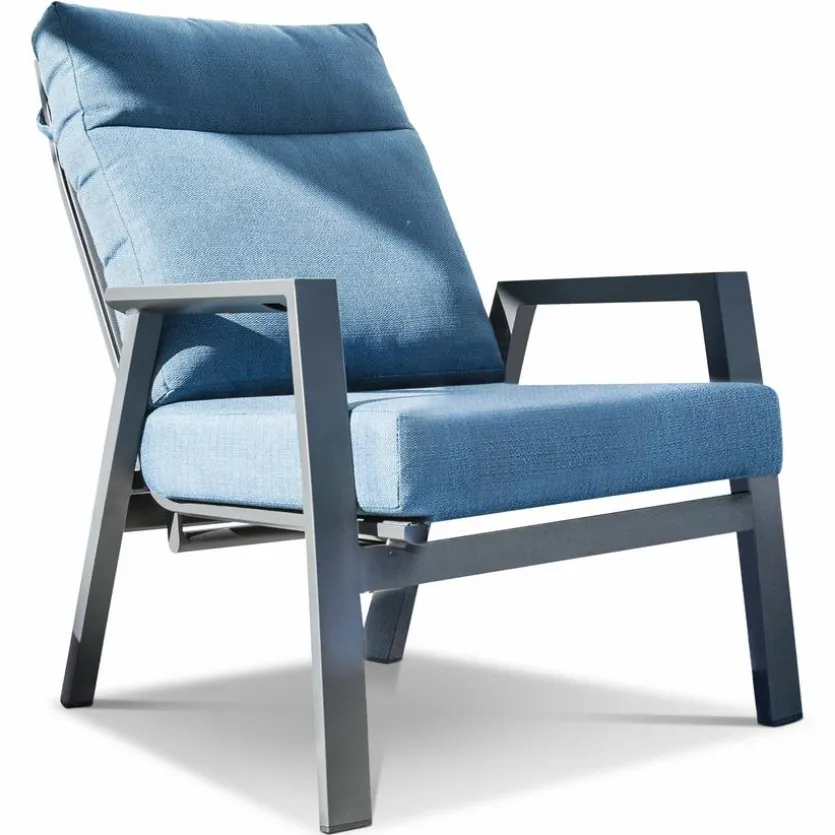 Loungemöbel Set Deluxe Alu 5 tlg. blau