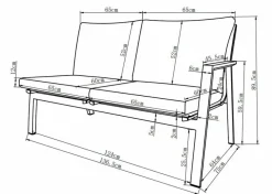 Loungemöbel Set Lyon 3tlg