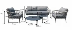 Loungemöbel Set Muses Classic 5tlg.