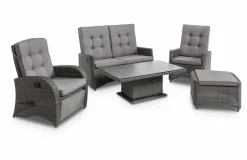 Loungemöbel Set Deluxe Lounge Grau 5 tlg
