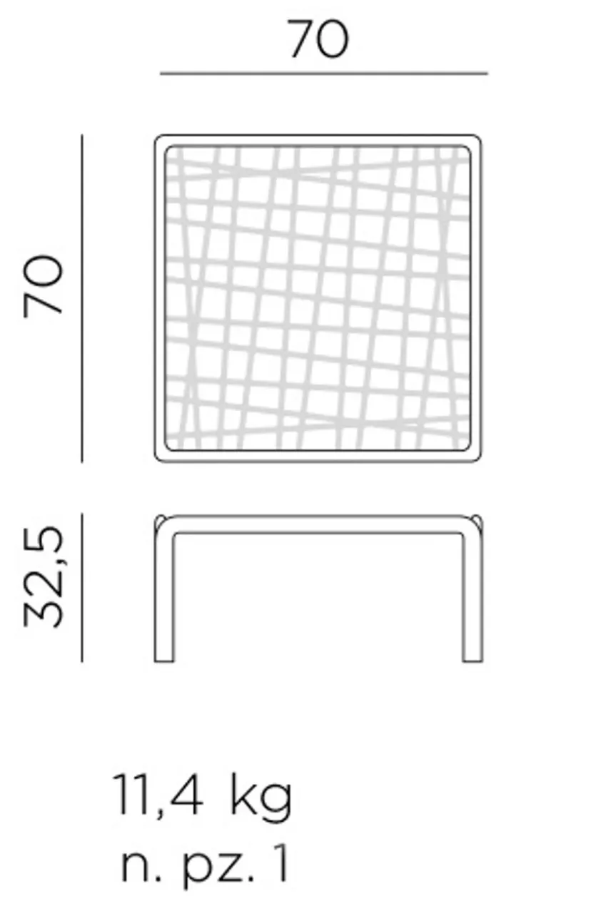 Loungetisch Komodo 5 70 x 70 cm