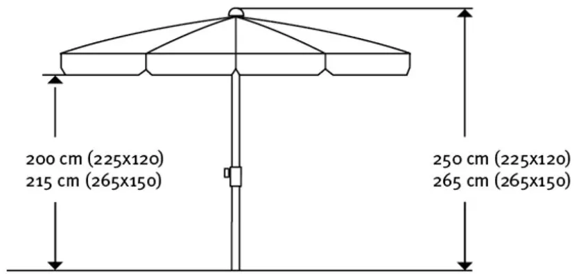 Marktschirm Aquila 225 x 120 cm