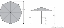 Marktschirm Alu Wood ø 350 cm