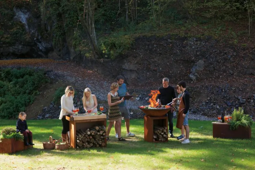 Outdoor-Kochstelle Classic Storage Corten 85