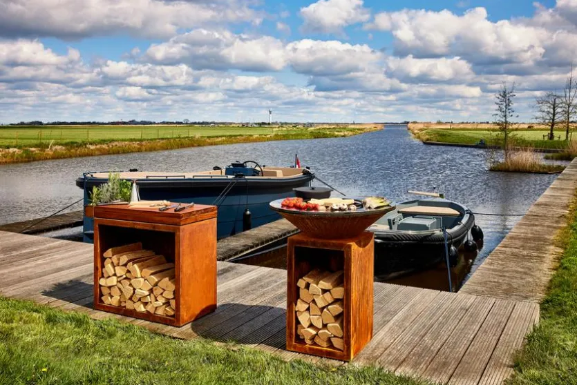 Outdoor-Kochstelle Classic Storage Corten 85