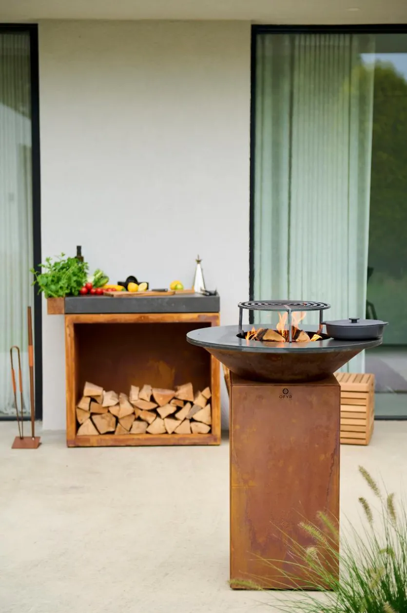 Outdoorkochstelle-Set Classic Corten 75