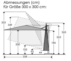Pendelschirm Rhodos Twist Model 2024