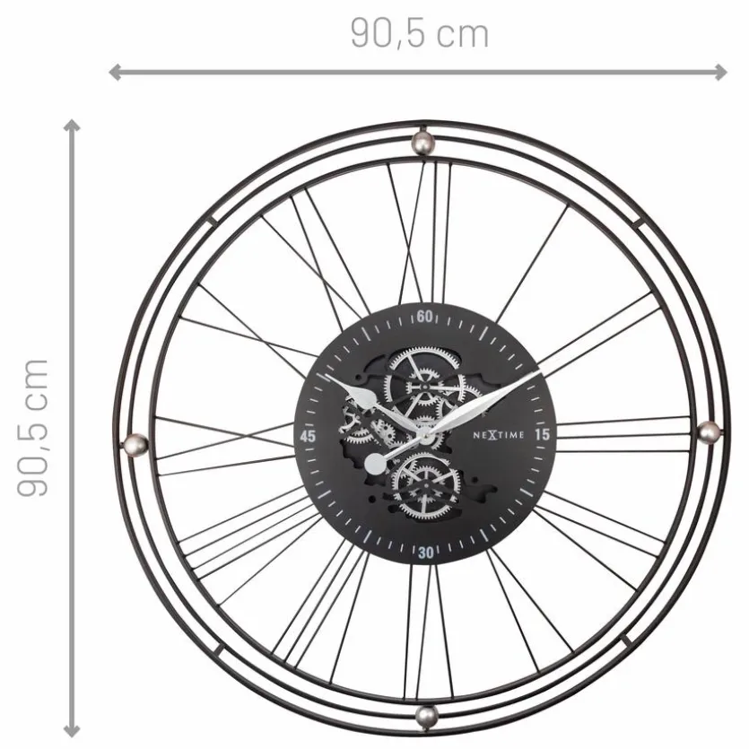 Quarzwanduhr Wire Gear Clock Ø 90,5 cm