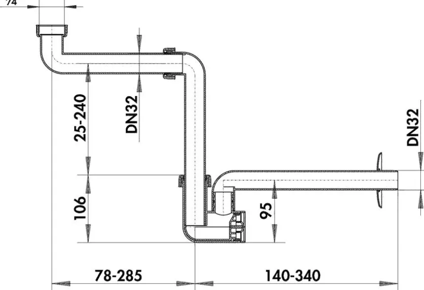 Raumsparsyphon null
