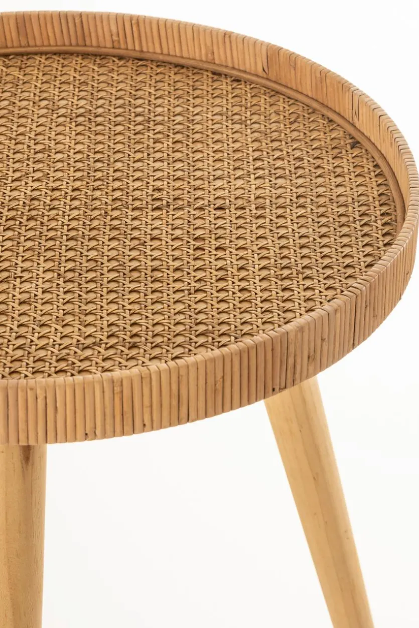 2-Satz Beistelltisch Rattan