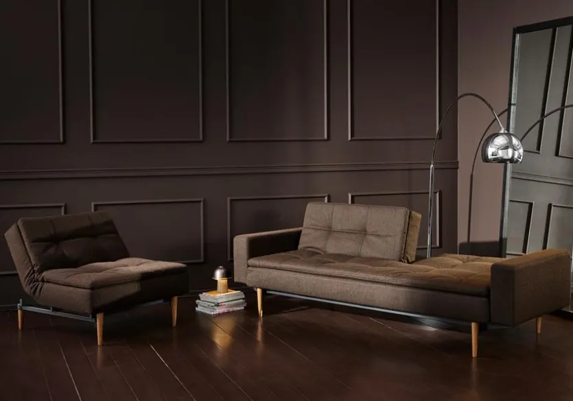 Schlafsofa mit Armlehnen Dublexo Styletto hell