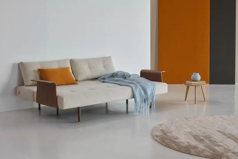 Schlafsofa mit Armlehnen Recast Plus dunkel