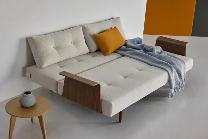 Schlafsofa mit Armlehnen Recast Plus dunkel