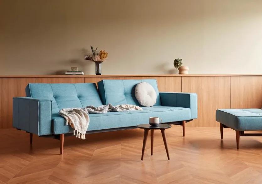 Schlafsofa mit Armlehnen Splitback Styletto dunkel