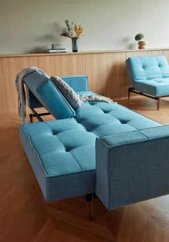 Schlafsofa mit Armlehnen Splitback Styletto dunkel
