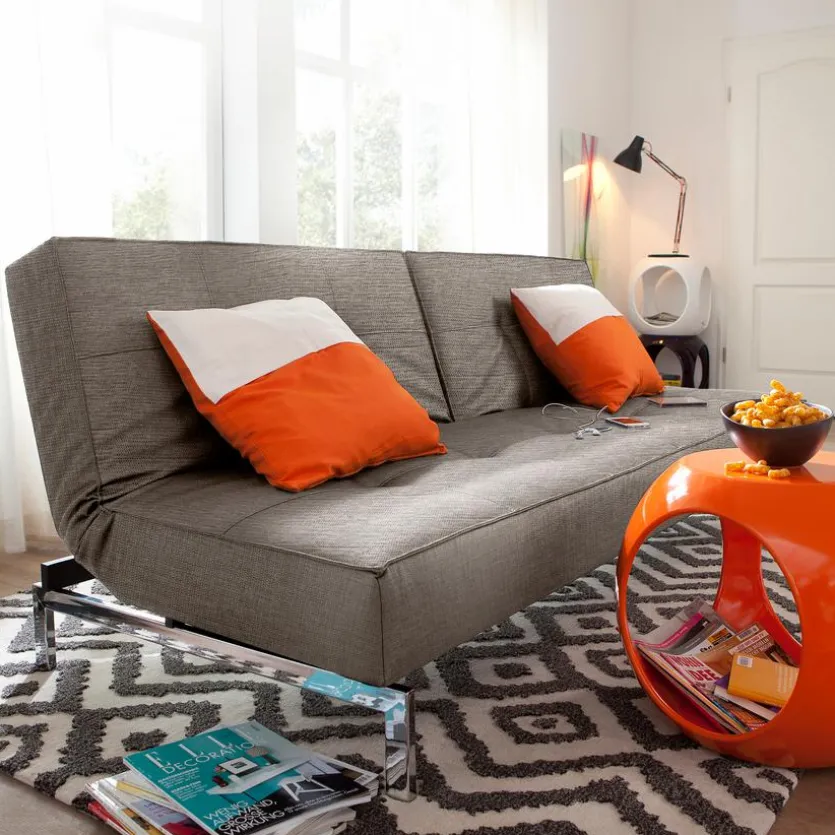 Schlafsofa Splitback Chrom