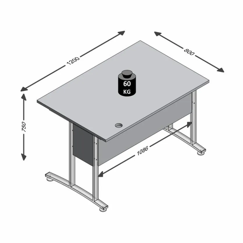 Schreibtisch Calvia, 120 x 80 cm