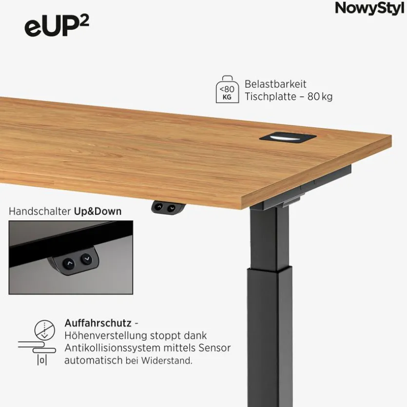 Schreibtisch elektrisch eUP2 160 x 70 cm