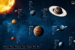 Schreibtischunterlage Planeten