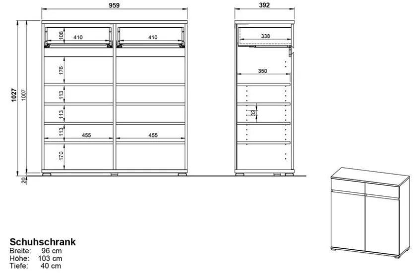 Schuhschrank Carano