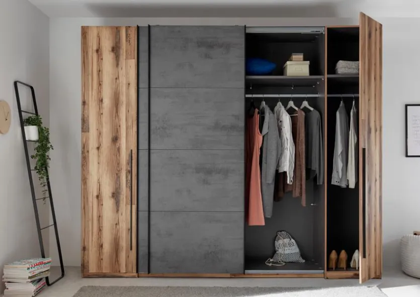 Schwebe-/Drehtürenschrank Sarnia 312 x 225 cm