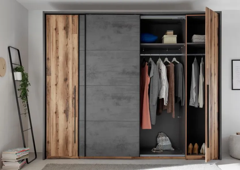 Schwebe-/Drehtürenschrank Sarnia 312 x 225 cm