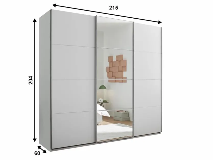 Schwebetürenschrank Carano 215 x 204 cm