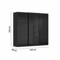 Schwebetürenschrank Contido-Glas 242 x 223 cm