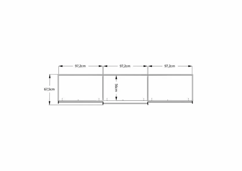 Schwebetürenschrank Includo 298 x 222 cm