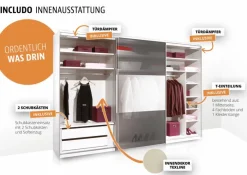 Schwebetürenschrank Includo-Glas 298 x 222 cm