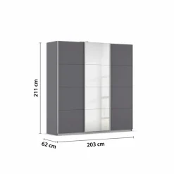 Schwebetürenschrank Kulmbach Plus 203 x 210 cm