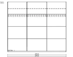 Schwebetürenschrank Montino 270 x 230 cm