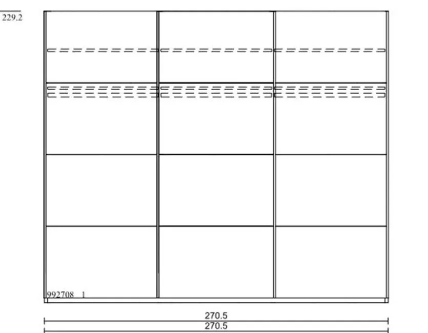 Schwebetürenschrank Montino 270 x 230 cm