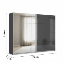 Schwebetürenschrank Quadra 271 x 210 cm