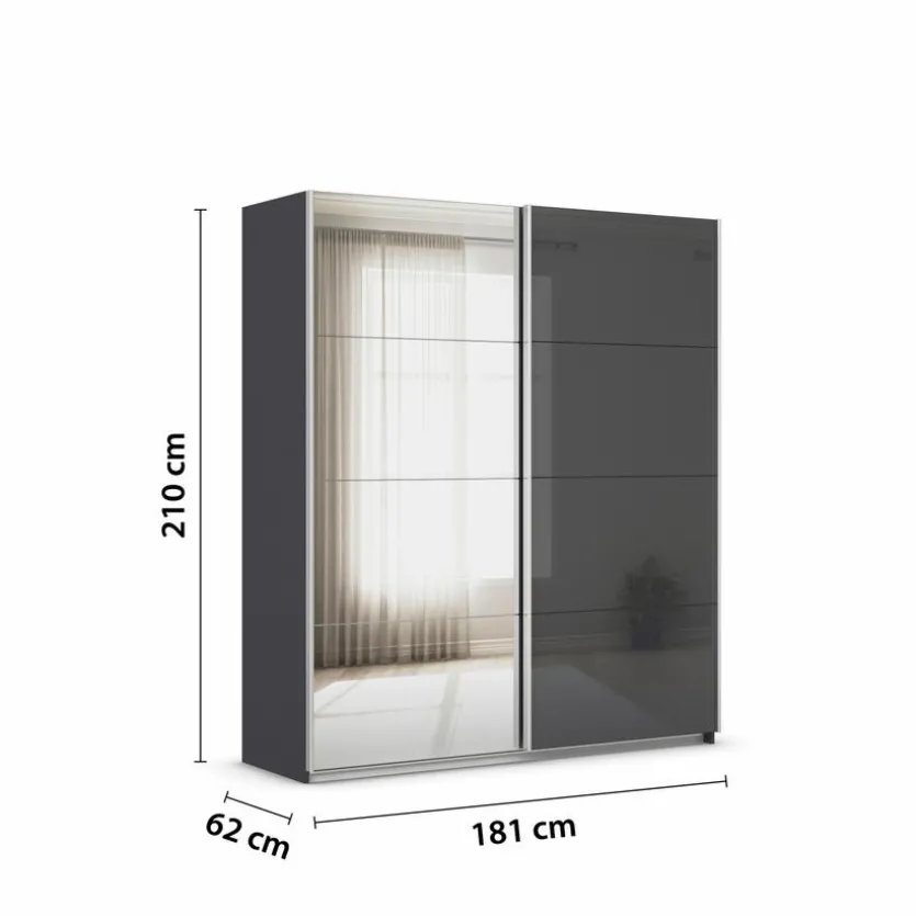 Schwebetürenschrank Quadra 181 x 210 cm