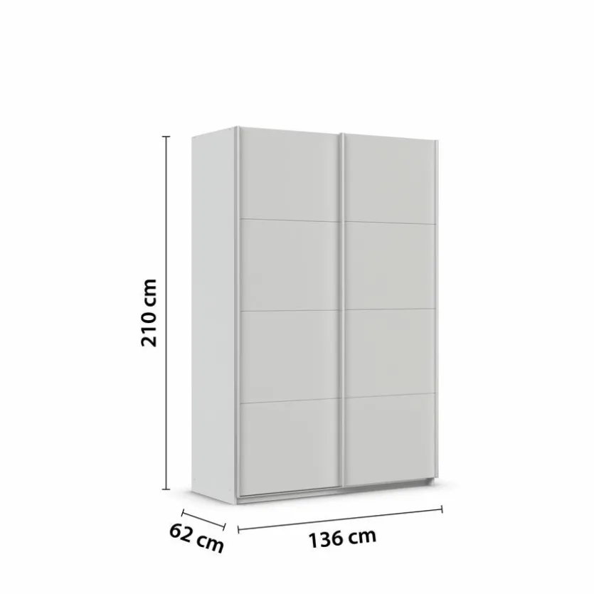 Schwebetürenschrank Quadra 136 x 210 cm