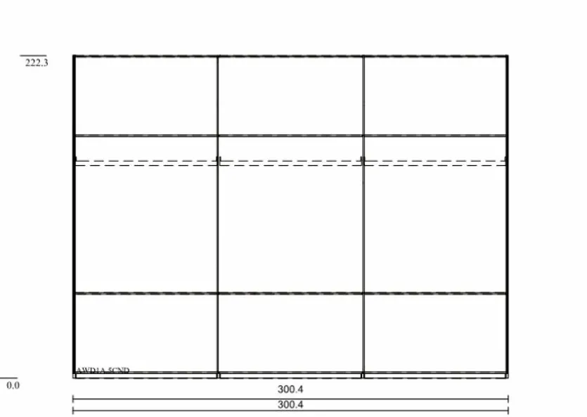 Schwebetürenschrank Scale 300 x 223 cm