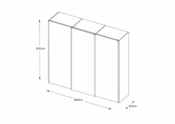 Schwebetürenschrank Sinfonie 249 x 222 cm