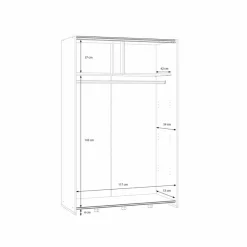 Schwebetürenschrank Stolat 120 x 190 cm