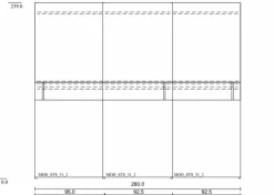Schwebetürenschrank Terni 280 x 239 cm