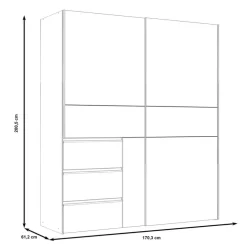 Schwebetürenschrank Winn2 170 x 200 cm