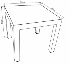 Seitentisch Deluxe Lounge Alu 50x50cm