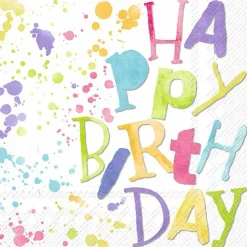 Serviette Birthday splashes 20tlg.