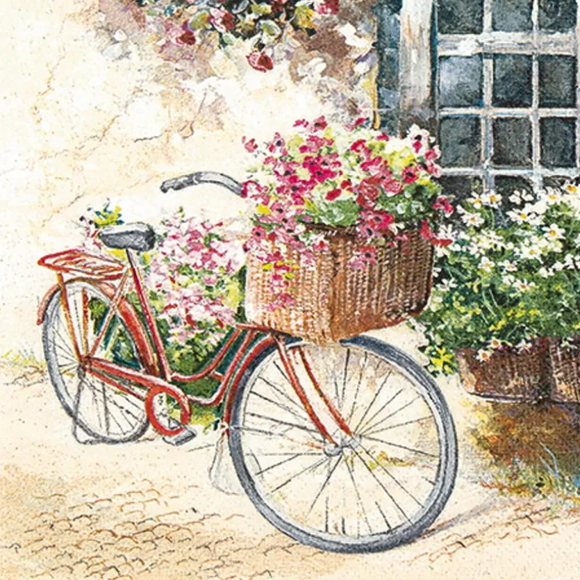 Serviette Flower Bike 20tlg.