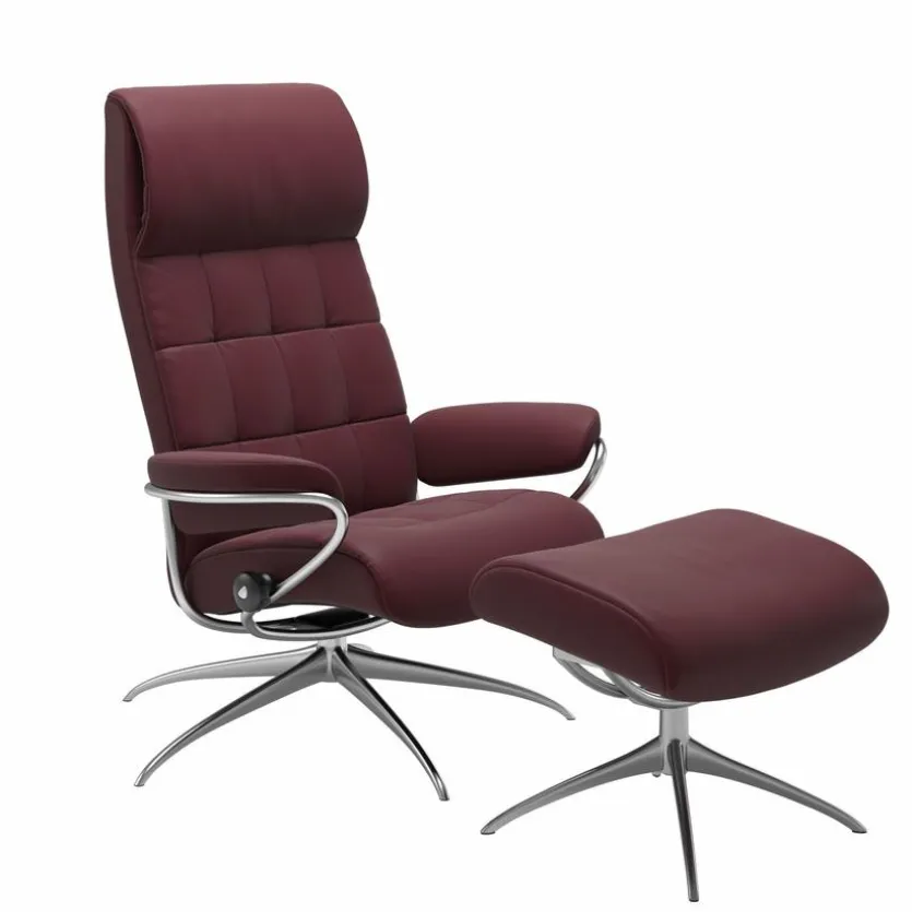 Sessel mit Hocker London Star High Back
