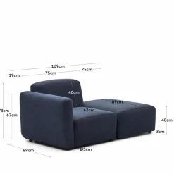 1-Sitzer mit Anstellhocker Neom