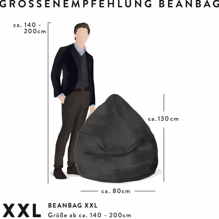 Sitzsack Beanbag Mink XXL