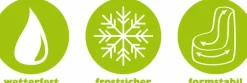 Sitzsack Hocker Rock Plus anthrazit