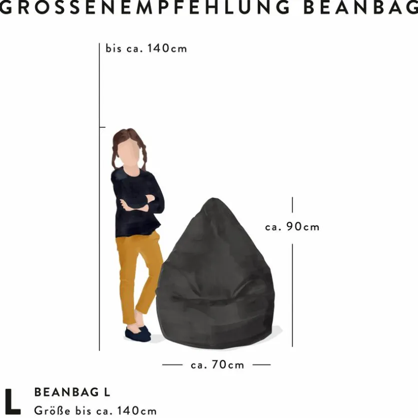Sitzsack Beanbag fluffy hearts